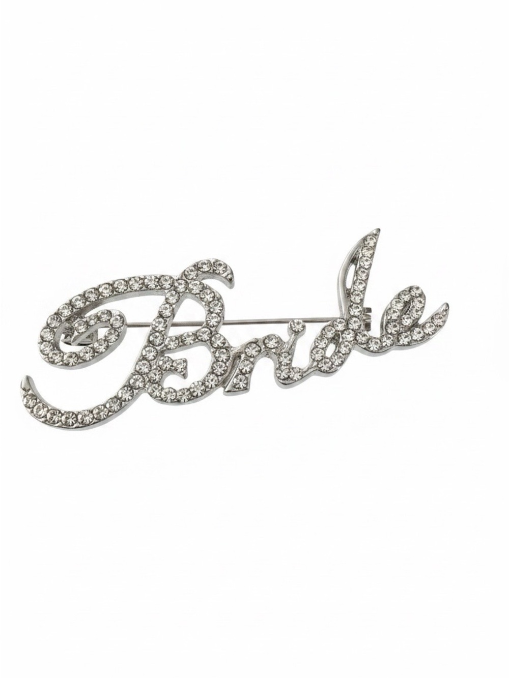 Bride Rhinestone Brooch Pin Bridal Shower Wedding Bachelorette Statement Jewelry - Picture 4 of 4